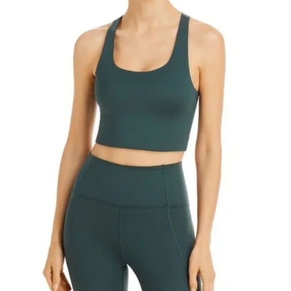 Girlfriend Collective Deep Green Sports Bra - Picture 2 of 6